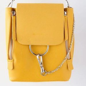Sidewalk Stunner Mustard Yellow Vegan Leather Backpack